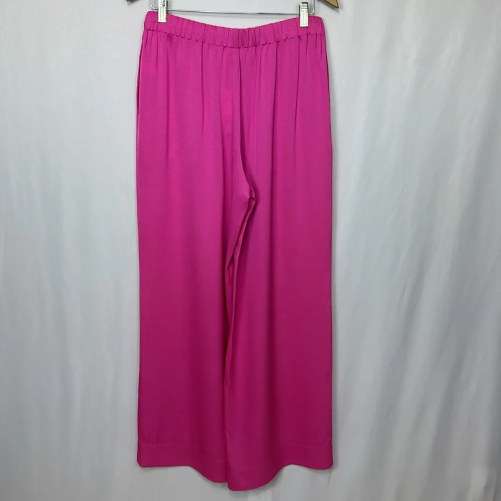 A.L.C Allie Tie Waist Wide Leg Pants Size 4 Pink Women’s High‎ Rise